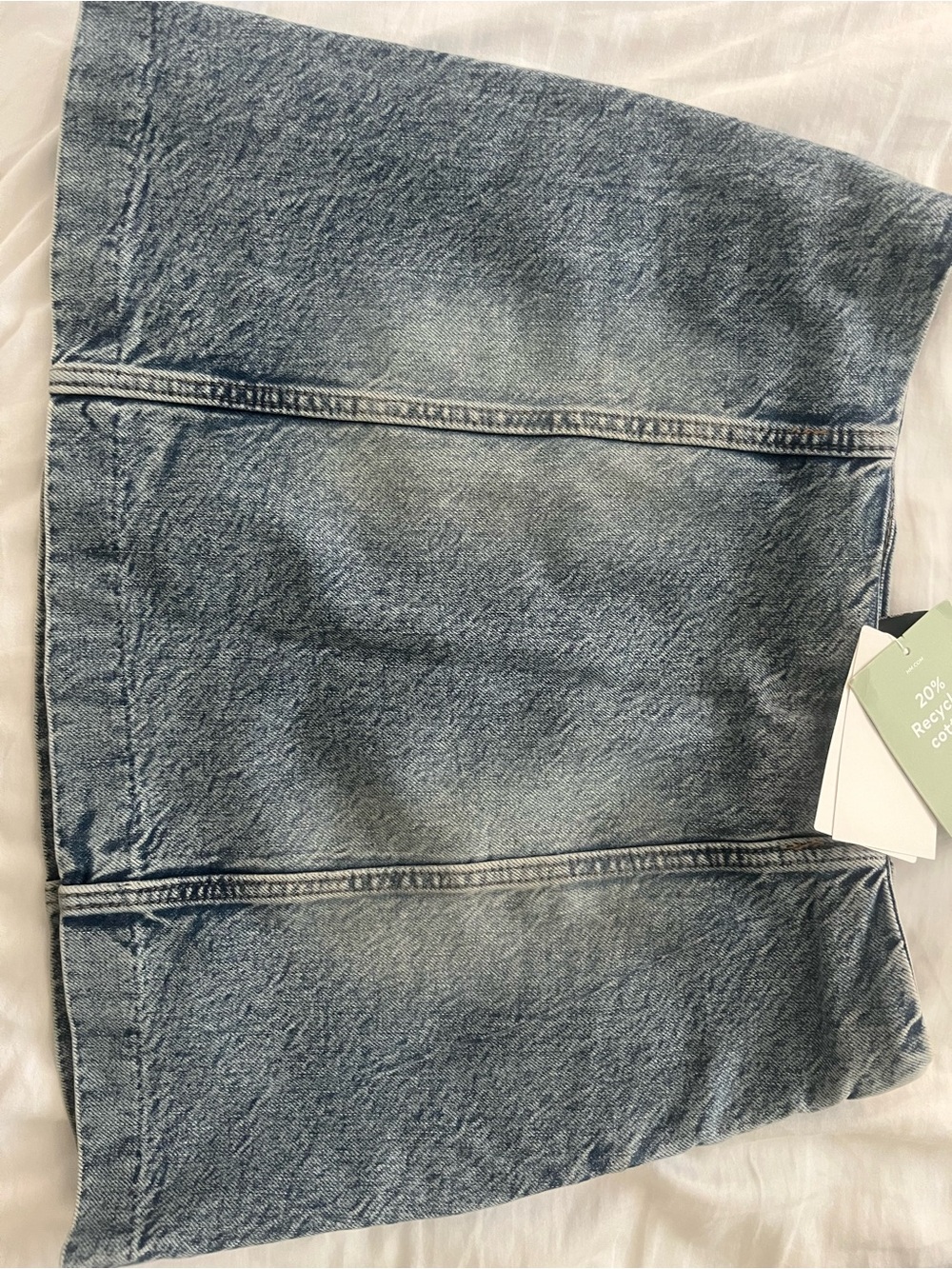 Denim Mini Skirt - Faded Blue